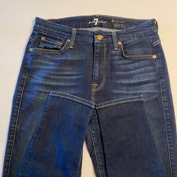 7 For All Mankind Denim - 7 For All Mankind The High Waist Skinny Blue Jeans Women’s Size 28